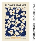 flower market poster. daisy... | Shutterstock .eps vector #2143010761