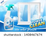 window cleaner ad. vector 3d... | Shutterstock .eps vector #1408467674