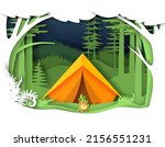 forest and camp tent... | Shutterstock .eps vector #2156551231