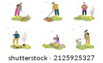 gardeners set  spring summer  ... | Shutterstock .eps vector #2125925327