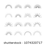 vector sunburst set black color ... | Shutterstock .eps vector #1074320717