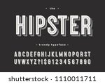 hipster trendy typeface bold 3d ... | Shutterstock .eps vector #1110011711