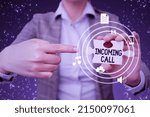 Small photo of Hand writing sign Incoming Call. Concept meaning Inbound Received Caller ID Telephone Voicemail Vidcall Lady in suit pointing puzzle piece representing innovative thinking.