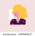 vector illustration of a blonde ... | Shutterstock .eps vector #1958684617