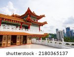 Small photo of Kuala Lumpur,Malaysia - May 27, 2022 : The Thean Hou Temple is a six-tiered temple of the Chinese sea goddess Mazu. it is a syncretic temple with elements of Buddhism, Taoism and Confucianism.