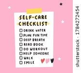 personal self care checklist.... | Shutterstock .eps vector #1784272454