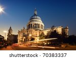 St. Paul`s Cathedral. London at night