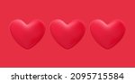hearts 3d wallpaper. 3d red... | Shutterstock .eps vector #2095715584
