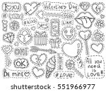 valentines day patch badges set.... | Shutterstock .eps vector #551966977