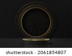 abstract realistic 3d black and ... | Shutterstock .eps vector #2061854807
