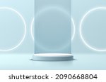 abstract white and blue... | Shutterstock .eps vector #2090668804