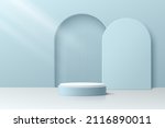 abstract 3d room with realistic ... | Shutterstock .eps vector #2116890011