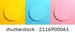 set of yellow  blue and pink... | Shutterstock .eps vector #2116900061