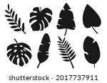 tropical leaves abstract black... | Shutterstock .eps vector #2017737911
