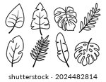tropical leaves abstract black... | Shutterstock .eps vector #2024482814