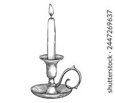candle holder vector...