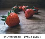 Fresh juicy strawberries with...