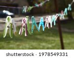 Clothespins And Clothes Line On ...