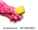 A Hand In A Rubber Glove Holds...