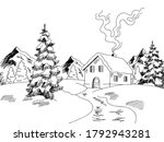 winter house exterior graphic... | Shutterstock .eps vector #1792943281