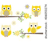 Cut Owl With Branches.yellow...