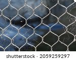 Closeup Of Steel Wire Fencing...