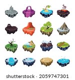 fantasy colorful islands set.... | Shutterstock .eps vector #2059747301