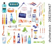 collection of dental supplies... | Shutterstock .eps vector #2082356467