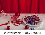 table with new years still life ... | Shutterstock . vector #2087675884