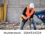Male Construction Worker Using...