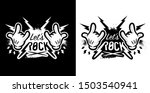 lets rock music hand sign shirt ... | Shutterstock .eps vector #1503540941