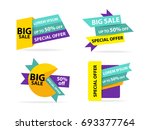 colorful shopping sale banner... | Shutterstock .eps vector #693377764