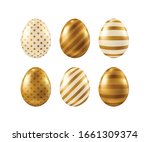 set of vector golden realistic... | Shutterstock .eps vector #1661309374