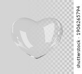vector 3d glass heart.... | Shutterstock .eps vector #1906265794