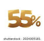 golden fifty five percent on... | Shutterstock . vector #2024305181