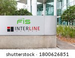 Small photo of Jacksonville, Florida, USA - January 19, 2020: Sign of Fis (Fidelity National Information Services) and Interline (Interline Brands) outside their headquarters in Jacksonville, Florida, USA.