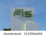 Small photo of Tampa, Fl, USA - January 8, 2022: Close up of FIS ground sign in Tampa, Fl, USA. Fidelity National Information Services (FIS) is an American company which offers a wide range of financial products