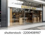 Small photo of Los Angeles, CA, USA - July 11, 2022: A Breitling store at Westfield Century City mall in Los Angeles, CA, USA. Breitling SA is a Swiss luxury watchmaker.