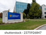 Small photo of Warner Brothers Discovery - Ottawa office in Kanata, Ottawa, Ontario, Canada - October 15, 2023. Warner Bros. Discovery is an American multinational mass media and entertainment conglomerate.