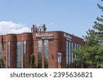 Small photo of Meridian Title Company office in Salt Lake City, Utah, USA, June 23, 2023. Meridian Title Company is an American full-service title insurance agency.