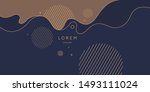 poster with dynamic waves.... | Shutterstock .eps vector #1493111024