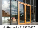 Glass Door Entrance To A Large...