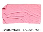 Pink Beach Towel Isolated White ...