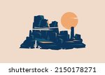 desert prairie mountain rock... | Shutterstock .eps vector #2150178271