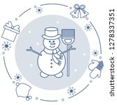 vector illustration  snowman in ... | Shutterstock .eps vector #1278337351