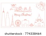 santa claus with christmas... | Shutterstock .eps vector #774338464