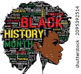 black month history t shirt... | Shutterstock .eps vector #2095392514