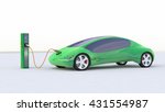 green electric car  electric... | Shutterstock . vector #431554987