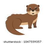 Lovely Otter Vector Illustration