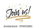join us card  banner. beautiful ... | Shutterstock .eps vector #593031881